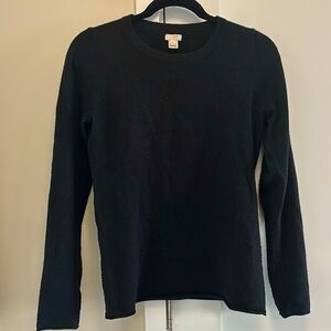 J. Crew Cashmere Crewneck Sweater, Size S, Black
